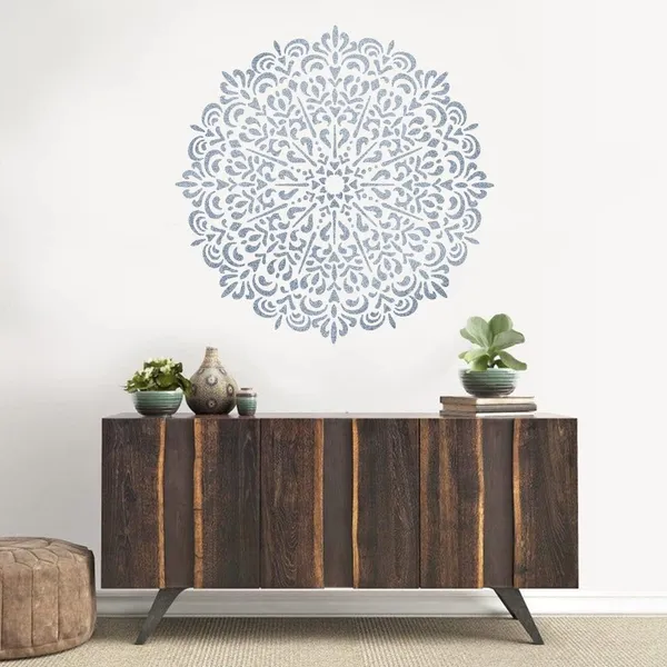 White_Mandala_Wall_Stencil_Painting_Template_Home_Decor