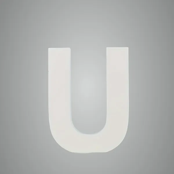 White_Standing_Letters_U_Decoration_Pvc_Block