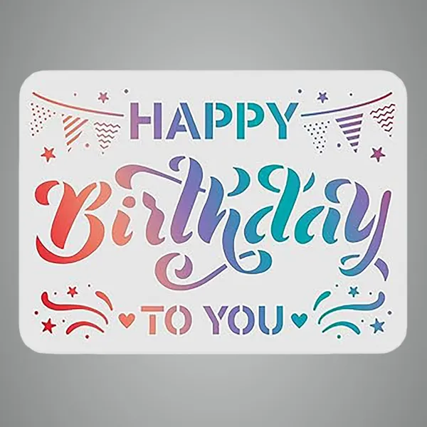 White_Happy_Birthday_Stencil_Reusable_Plastic_Template_Home_Decor