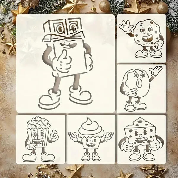 White_Reusable_Food_Emoticon_Stencil_Kids