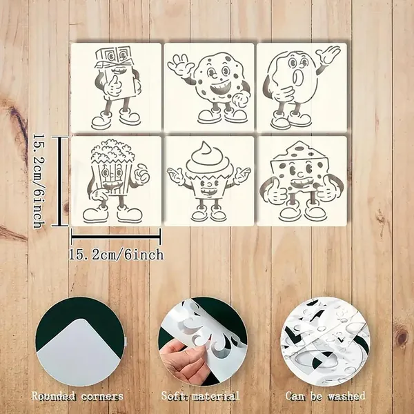 White_Reusable_Food_Emoticon_Stencil_Kids