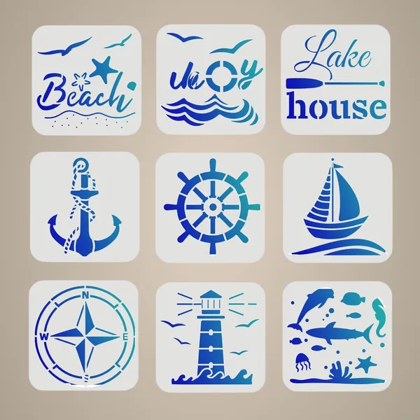 White_Compass_Anchor_Stencil_Plastic_Nautical_Painting_Diy_And_Craft