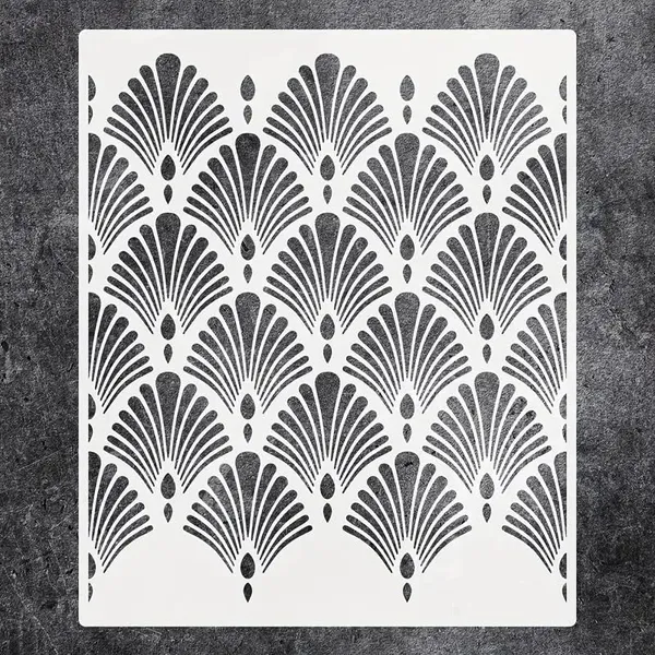 White_Large_Leaf_Pattern_Wall_Stencil_Diy_And_Craft