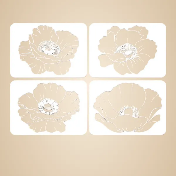 White_Corn_Rose_Flower_Stencils_Diy_And_Craft