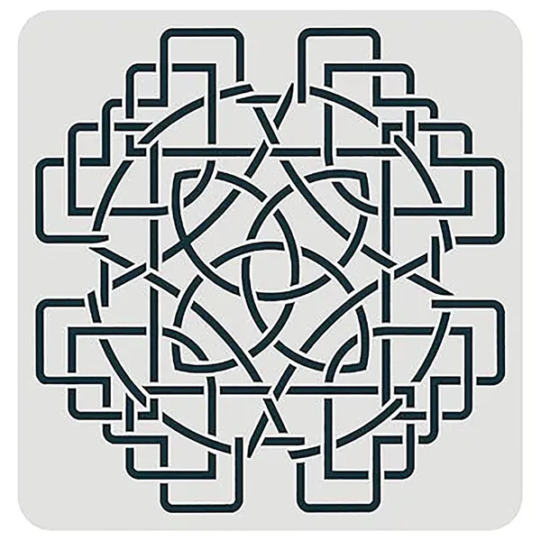 White_Square_Celtic_Knot_Stencil_Reusable_Viking_Spiral_Symbol_Template_Home_Decor
