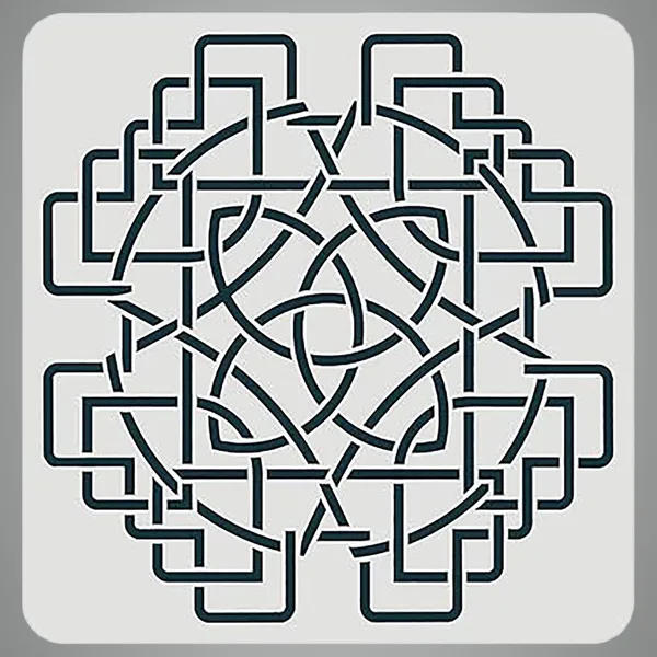 White_Square_Celtic_Knot_Stencil_Reusable_Viking_Spiral_Symbol_Template_Home_Decor