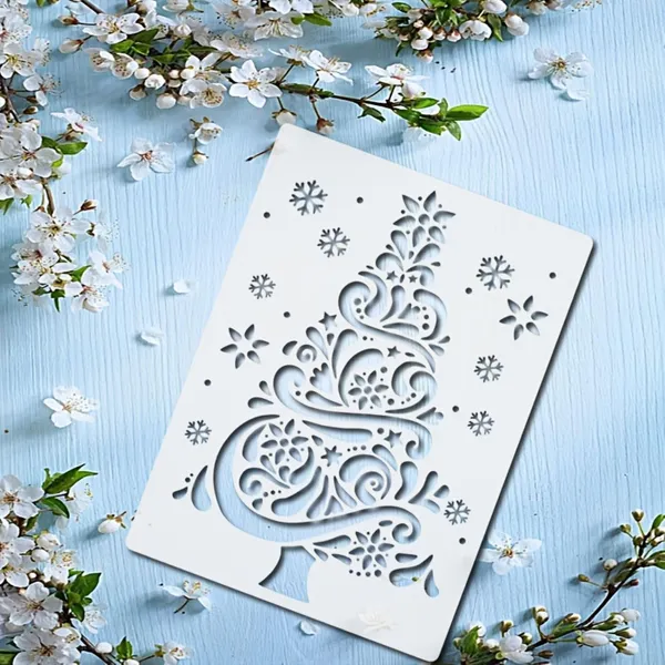 White_Christmas_Tree_Stencil_Diy_And_Craft