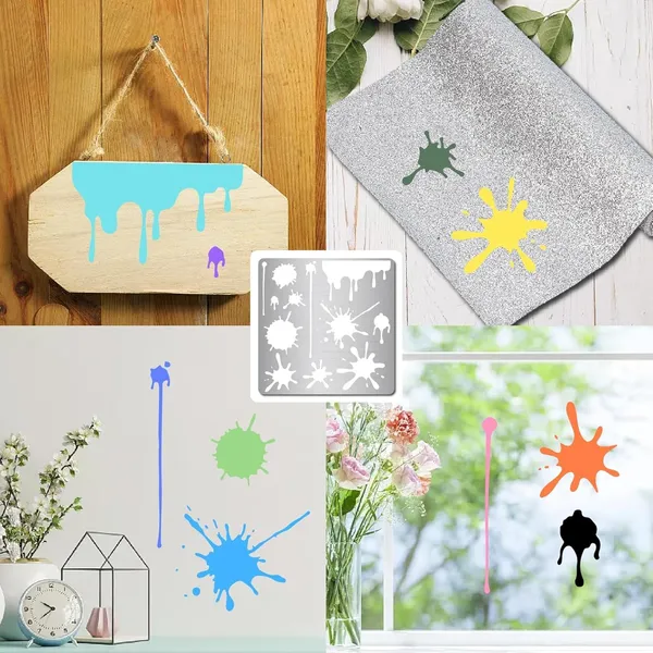 White_Paint_Splatters_Stencils_Stainless_Steel_Square_Graffiti_Stencil_Metal_Template_Diy_And_Craft