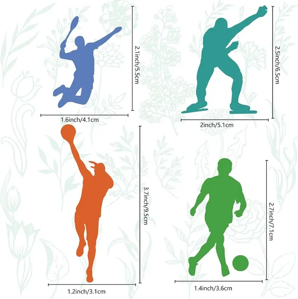 White_Sports_Metal_Stencil_Basketball_Human_Player_Stainless_Steel_Drawing_Template_Home_Decor