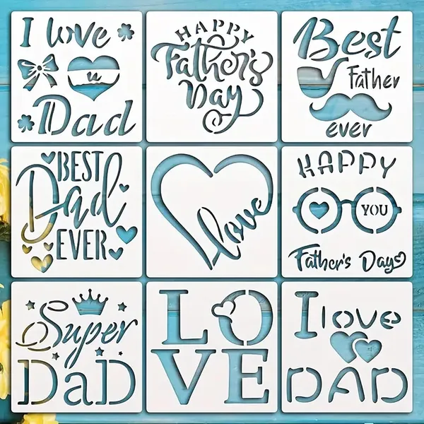 White_Fathers_Day_Stencils_Pet_Diy_Painting_Templates_Diy_And_Craft
