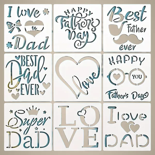 White_Fathers_Day_Stencils_Pet_Diy_Painting_Templates_Diy_And_Craft