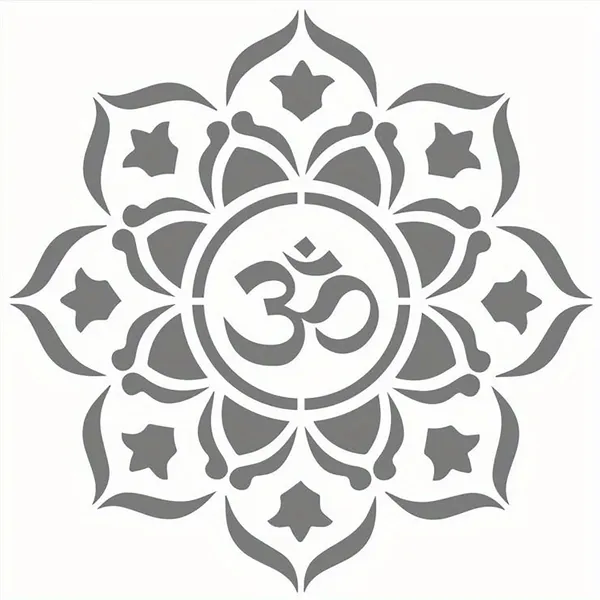 White_Om_Symbol_Stencil_Reusable_Spiritual_Template_Diy_And_Craft