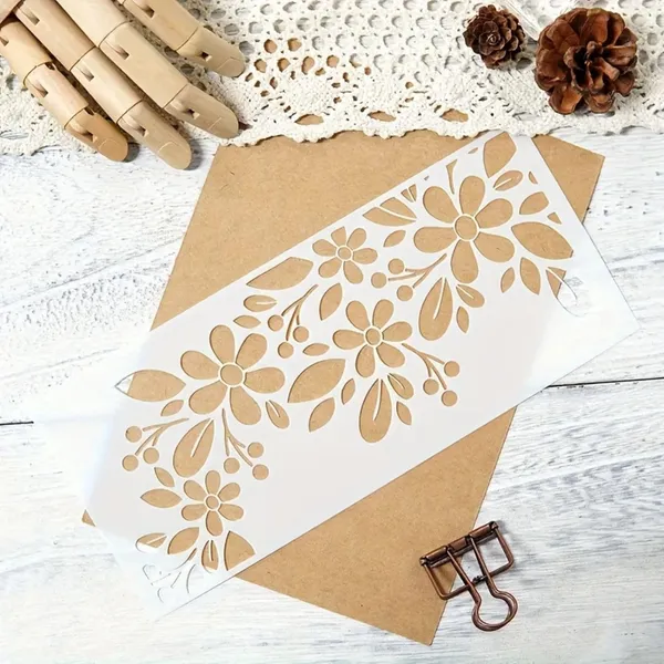 White_Reusable_Floral_Pattern_Diy_Stencil_Diy_And_Craft