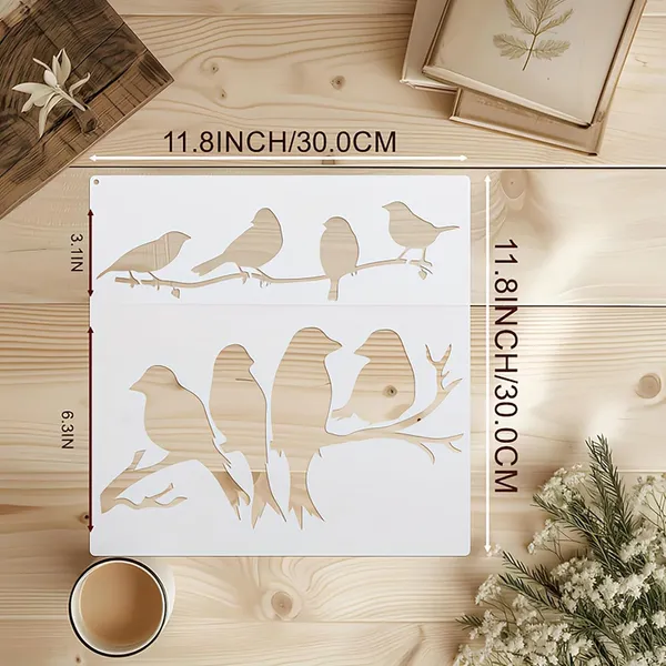 White_Birds_On_Branch_Stencil_Reusable_Painting_Template_Diy_And_Craft