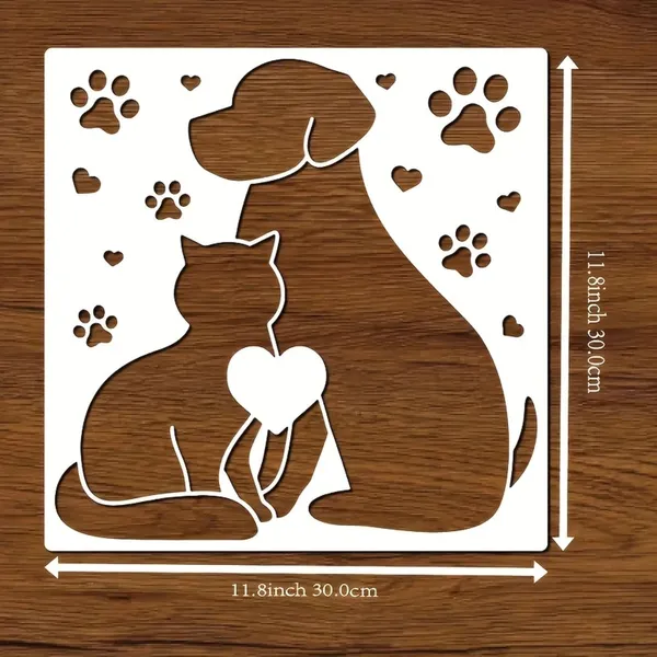 White_Pet_Themed_Stencil_Large_Reusable_Template_Diy_And_Craft