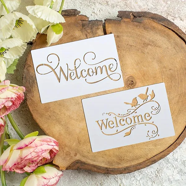 White_Welcome_Stencils_Reusable_Plastic_Letter_Templates_Diy_And_Craft
