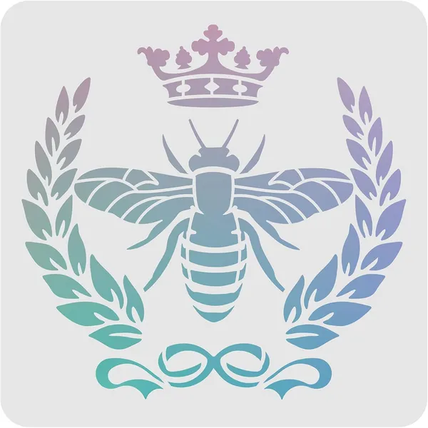 White_Bee_Crown_Laurel_Wreath_Stencil_Diy_And_Craft