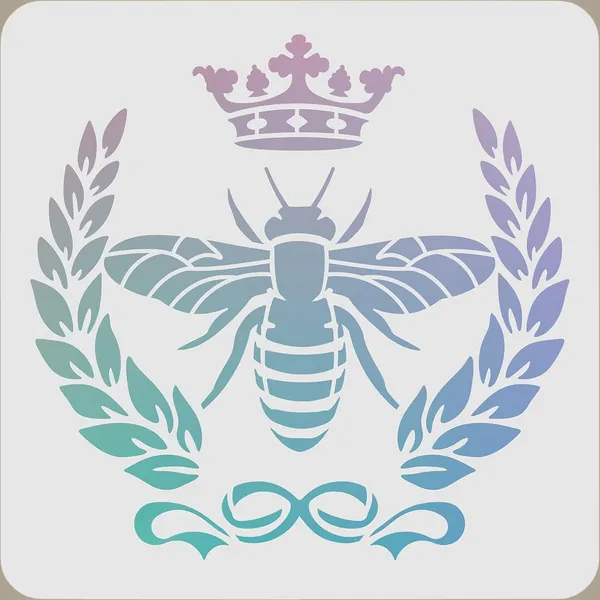 White_Bee_Crown_Laurel_Wreath_Stencil_Diy_And_Craft