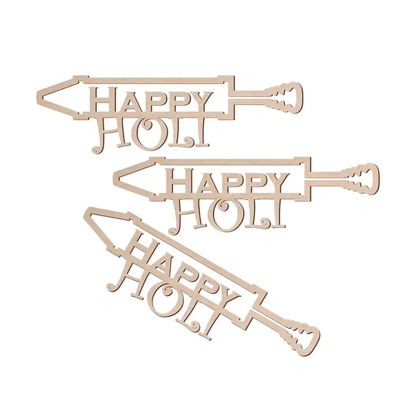 Beige_Happy_Holi_Water_Gun_Mdf_Cutout_Kids