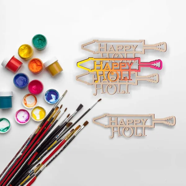 Beige_Happy_Holi_Water_Gun_Mdf_Cutout_Kids