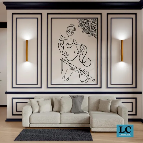 White_Krishna_Stencil_Home_Decor