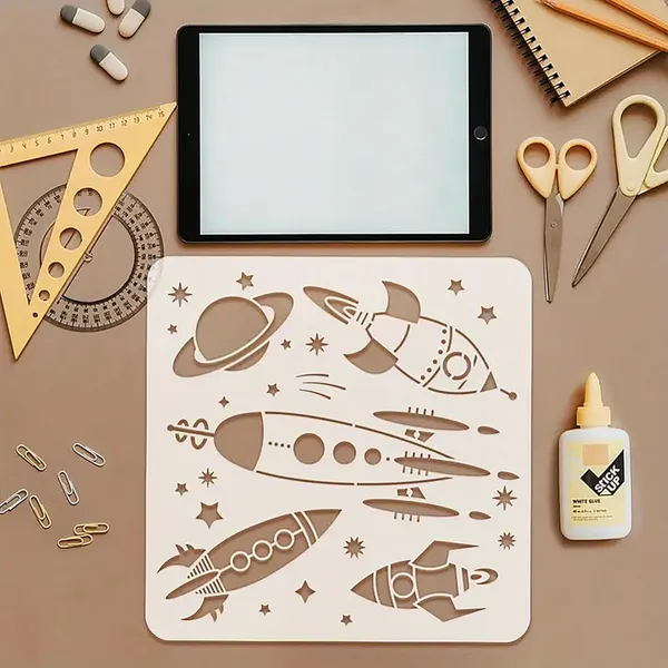 White_Space_Theme_Stencil_Set_Plastic_Templates_Diy_And_Craft