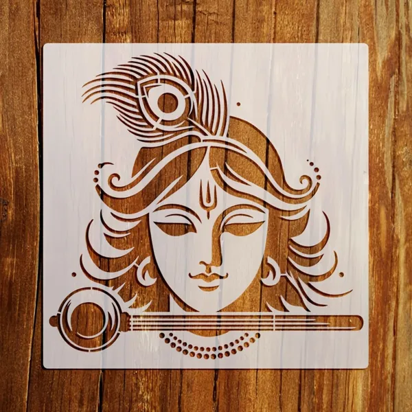 White_Reusable_Stencil_X_Cm_Peacock_Feather_Floral_Painting_Template_Diy_And_Craft