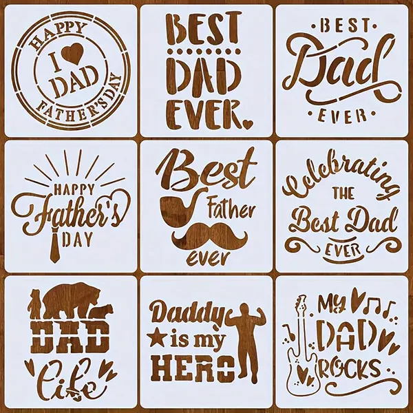 White_Father_S_Day_Reusable_Stencils_Diy_And_Craft