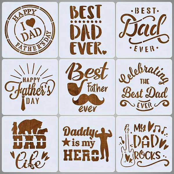 White_Father_S_Day_Reusable_Stencils_Diy_And_Craft