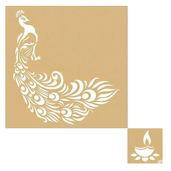 Beige_Wooden_Peacock_And_Diya_Rangoli_Stencil_Cutout_Diy_And_Craft