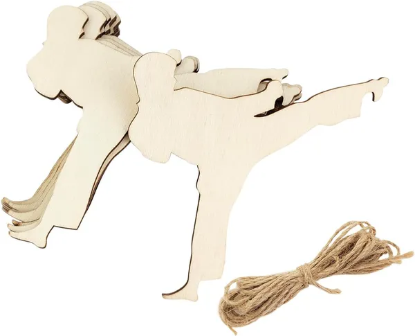 Beige_Wooden_Sport_Karate_Cutouts_Diy_And_Craft