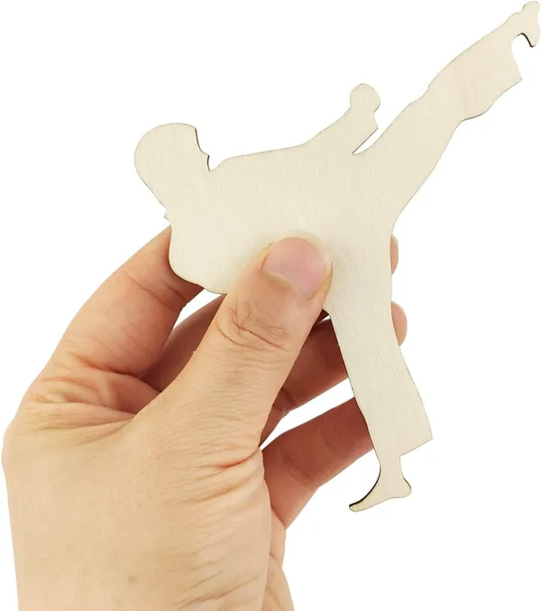 Beige_Wooden_Sport_Karate_Cutouts_Diy_And_Craft