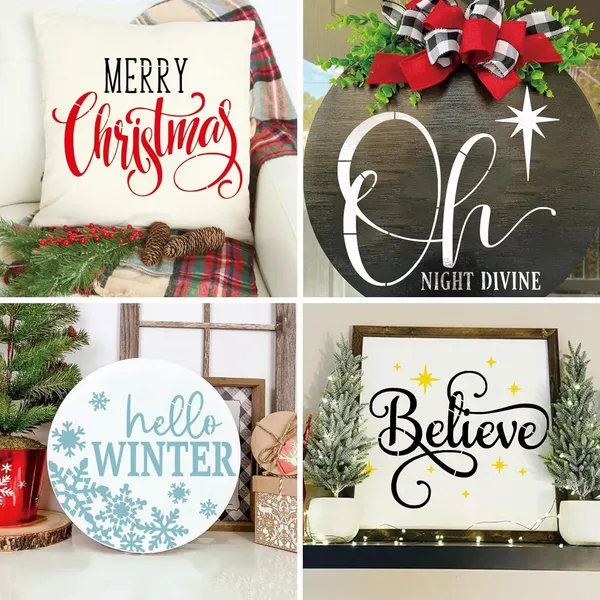 White_Style_Christmas_Stencils_Cm_Round_Reusable_Painting_Templates_Diy_And_Craft