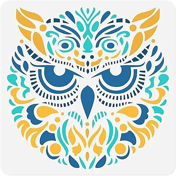White_Owl_Bird_Stencil_Reusable_Plastic_Craft_Template_Home_Decor