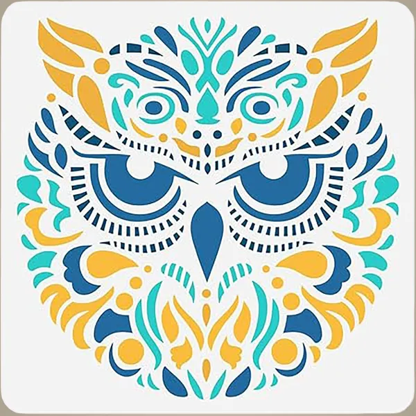 White_Owl_Bird_Stencil_Reusable_Plastic_Craft_Template_Home_Decor