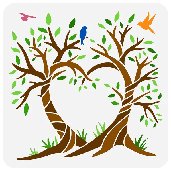 White_Love_Tree_Painting_Stencil_Tree_Life_Template_Diy_And_Craft