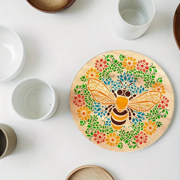 White_Bee_Stencil_Out_Reusable_Plastic_Painting_Template_Diy_And_Craft