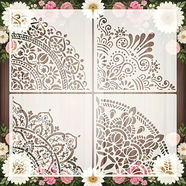 White_Reusable_Mandala_Corner_Stencil_Diy_And_Craft