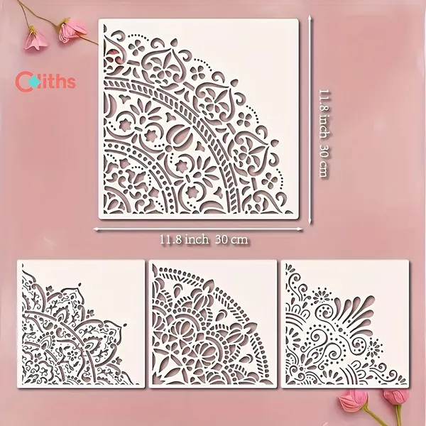 White_Reusable_Mandala_Corner_Stencil_Diy_And_Craft