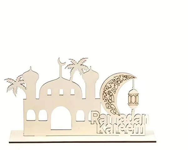Beige_Mosque_Shape_Diy_Ramadan_Pine_Wood_Table_Base_Diy_And_Craft