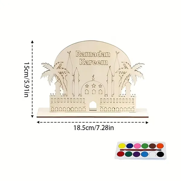 Beige_Mosque_Shape_Diy_Ramadan_Pine_Wood_Table_Base_Diy_And_Craft