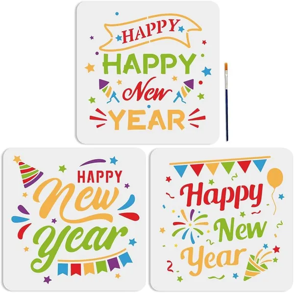 White_Happy_New_Year_Stencil_Template_Diy_And_Craft