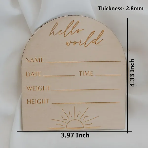 Beige_Baby_Birth_Announcement_Plaques_Engraved_Wooden_Hello_World_Baby_Discs_Baby