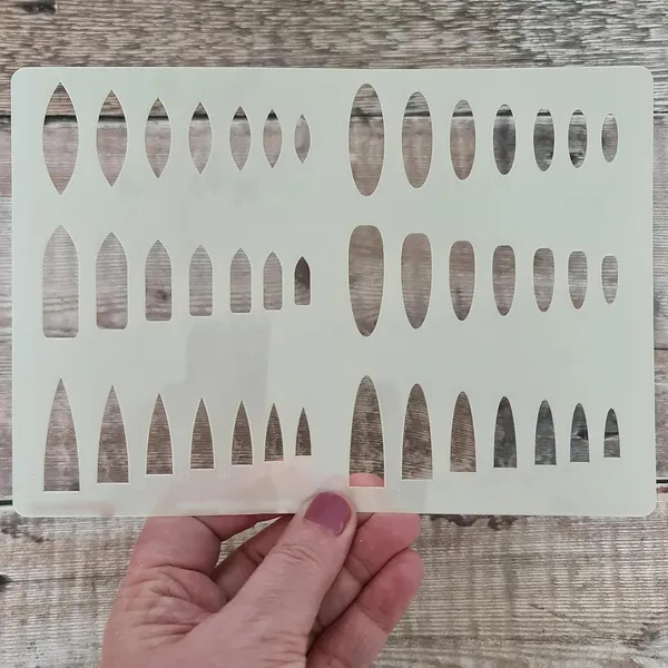 White_Geometric_Shape_Stencils_Reusable_Plastic_Template_Diy_And_Craft