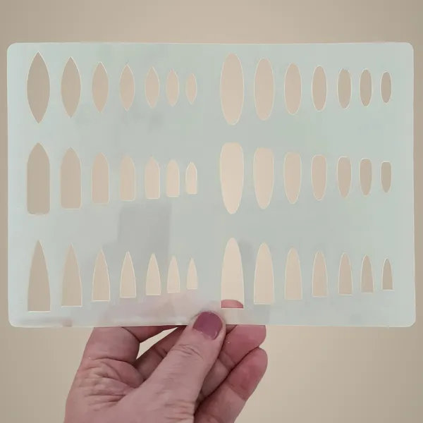 White_Geometric_Shape_Stencils_Reusable_Plastic_Template_Diy_And_Craft