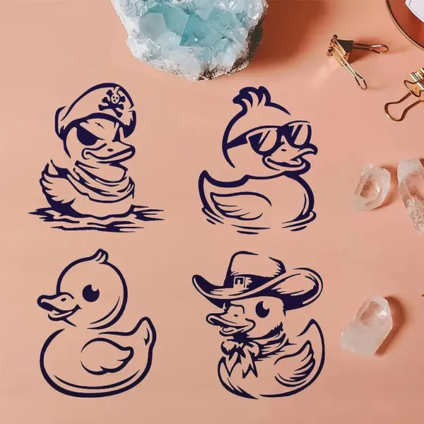 White_Reusable_Duck_Stencils_Diy_And_Craft