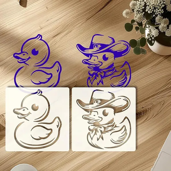 White_Reusable_Duck_Stencils_Diy_And_Craft