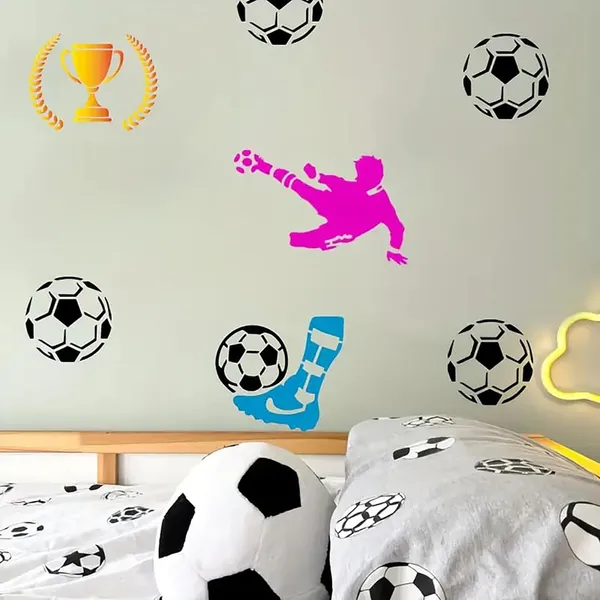 White_Soccer_Stencils_Inch_Reusable_Football_Kids