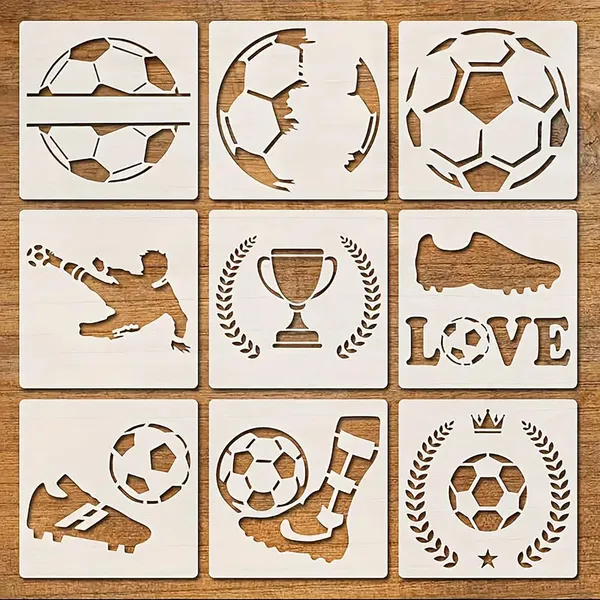 White_Soccer_Stencils_Inch_Reusable_Football_Kids
