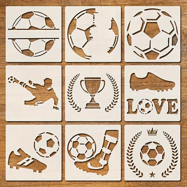 White_Soccer_Stencils_Inch_Reusable_Football_Kids